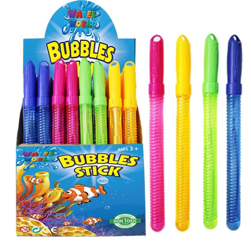 Water World Bubble Stick 13.5in W/Tool-Assorted-24cs