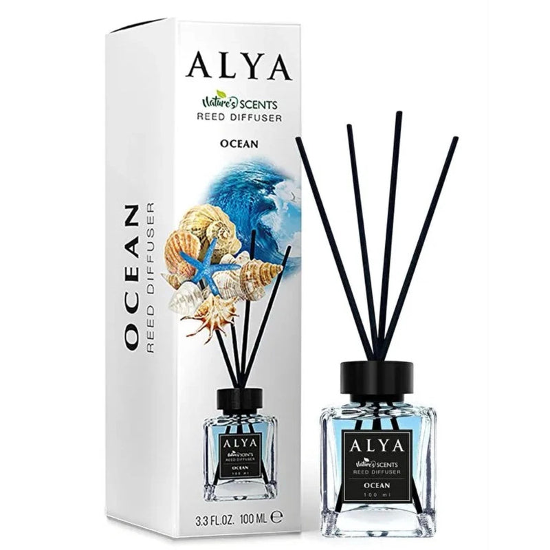 ALYA Essential Oil Air Freshener W/Sticks 3.3oz -Ocean 12/cs