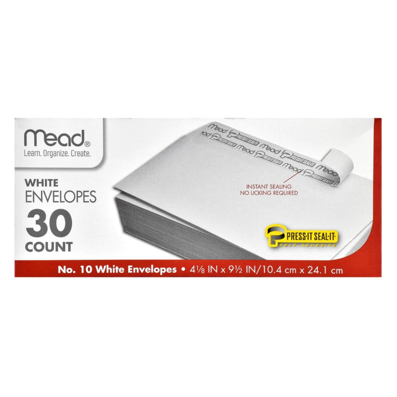 Mead 30ct White Envelopes 12/cs