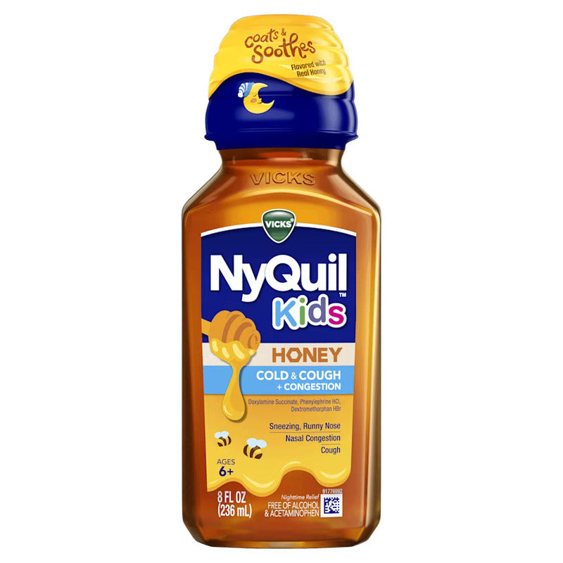 Vicks Nyquil Cold & Flu Liquid 8oz-Cherry (6/12/cs)