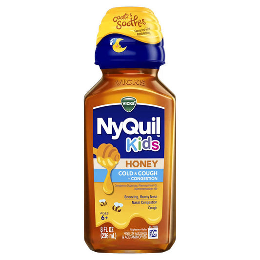Vicks Nyquil Cold & Flu Liquid 8oz-Cherry (6/12/cs)