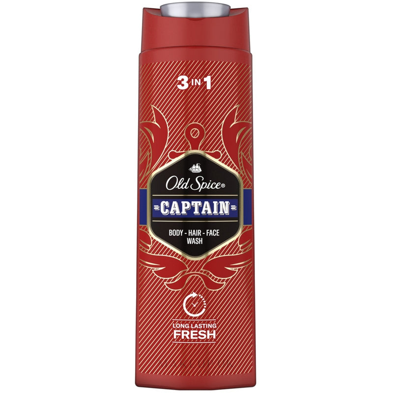 Old Spice 3in1 Body Wash 400ml-Captain 6/cs