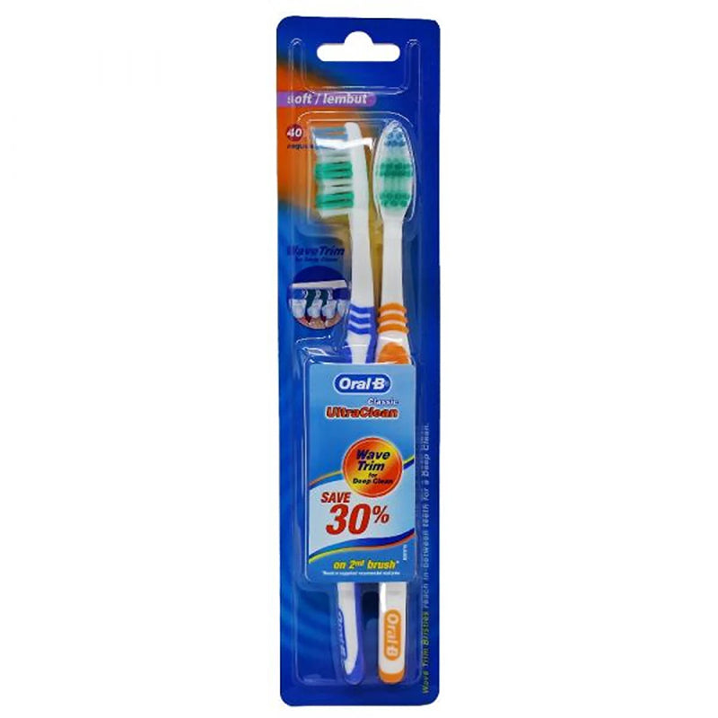 Oral-B Ultra Clean Toothbrush 2ct-Soft (12/96/cs)