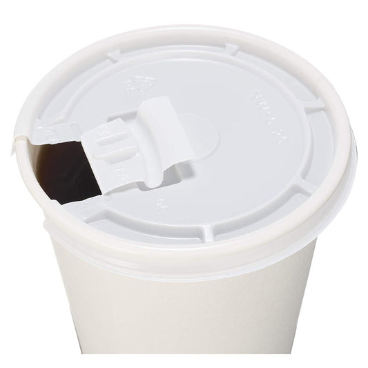 Flat Coffee Cup Lids 100ct for 10oz-20oz 10/cs