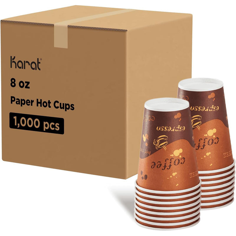 8oz Paper Hot Cups (1000) 50ct; 20/cs