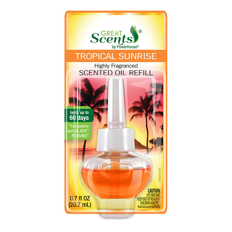 Great Scents Scented Oil Refill 0.7oz -Apple Cinnamon 12/cs