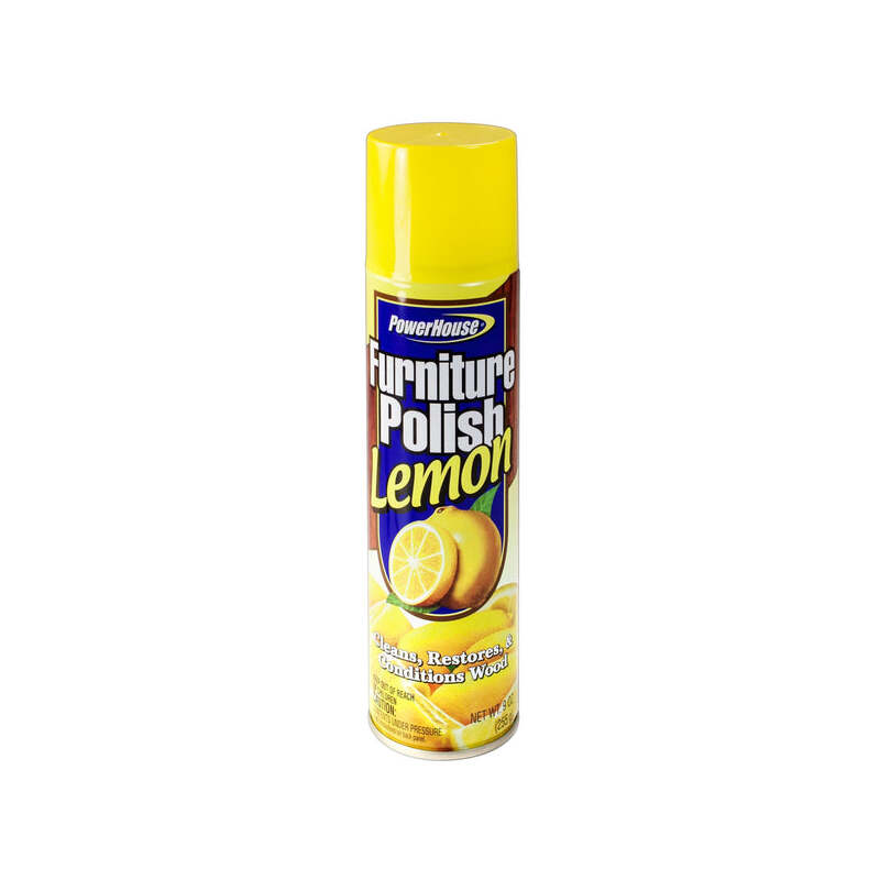 Power House Furniture Polish 9oz-Lemon 12/cs