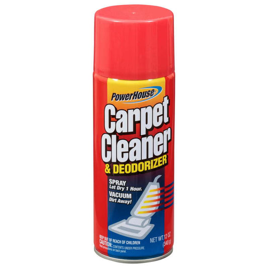 Power House Carpet Deodorizer Aerosol Cleaner 9oz -Spring Fresh 12/cs