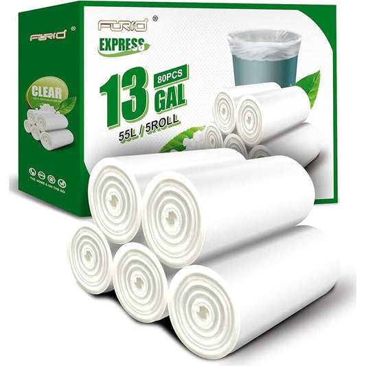 Garbage Bag 13Gal 15CT Clear Recycling; 24/cs