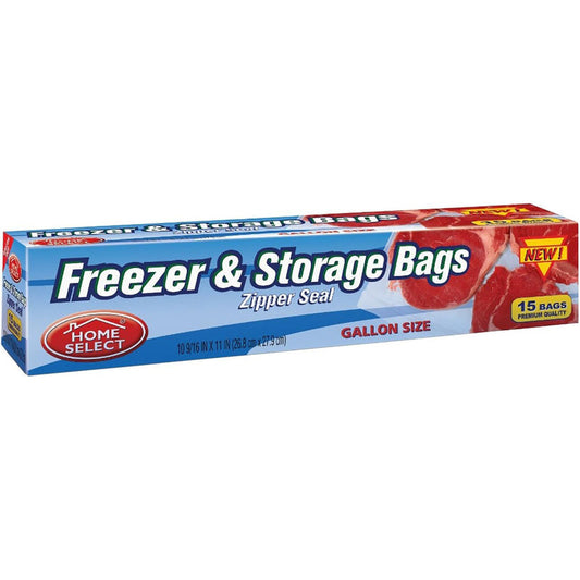 15CT Cavalier FREEZER & STORAGE Zipper Seal Bags Gallon 24/cs