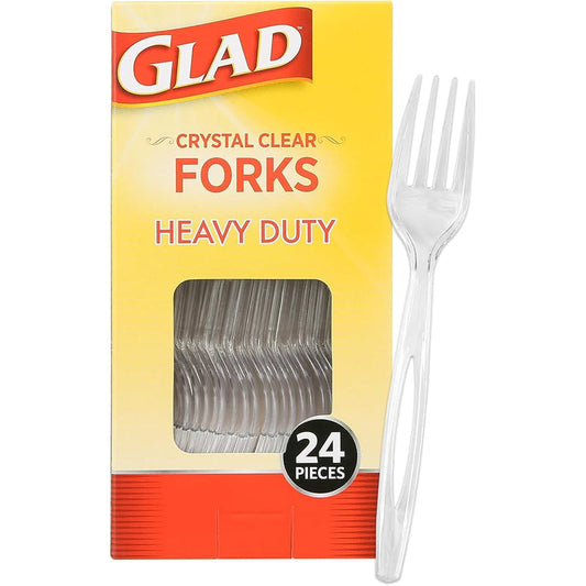 24ct Clear Heavy Forks 24/cs