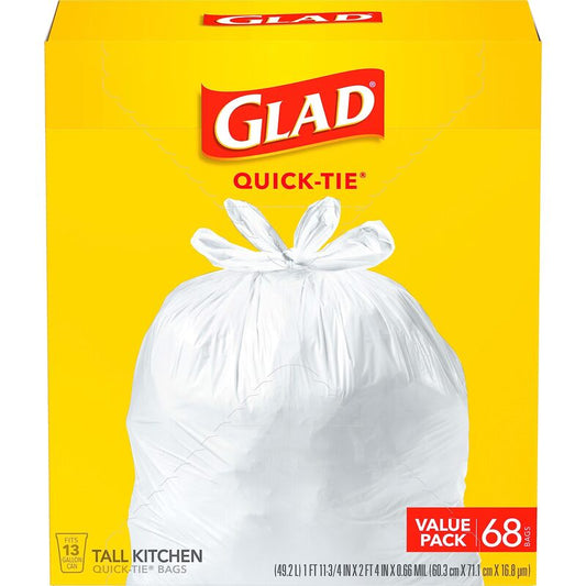 Garbage Bag 13g white Tall kitchen 60ct; 12/cs