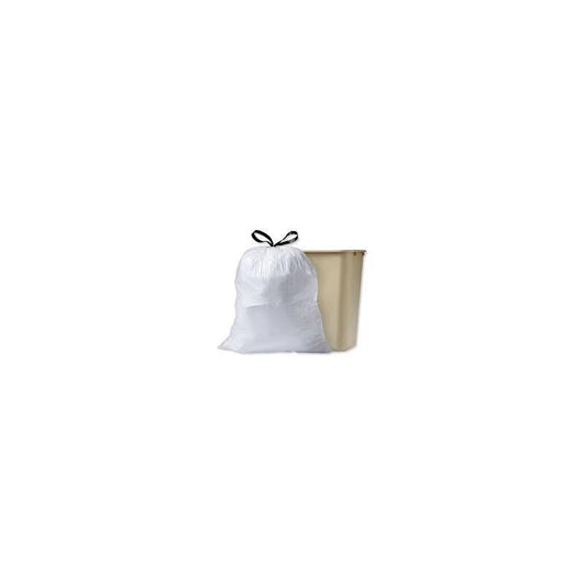 Garbage Bag 13g white Tall kitchen W/ Drawstring 60ct; 6/cs