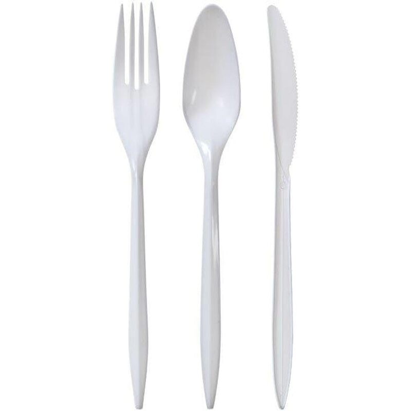 Plastic (Spoon, Fork, Knife) 51ct; 24/cs