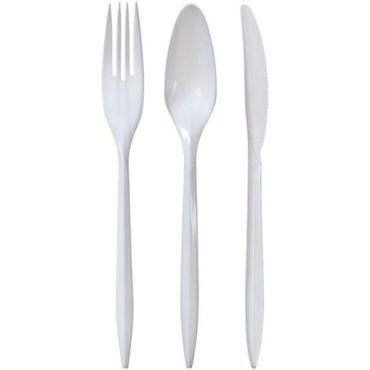 Plastic (Spoon, Fork, Knife) 51ct; 24/cs