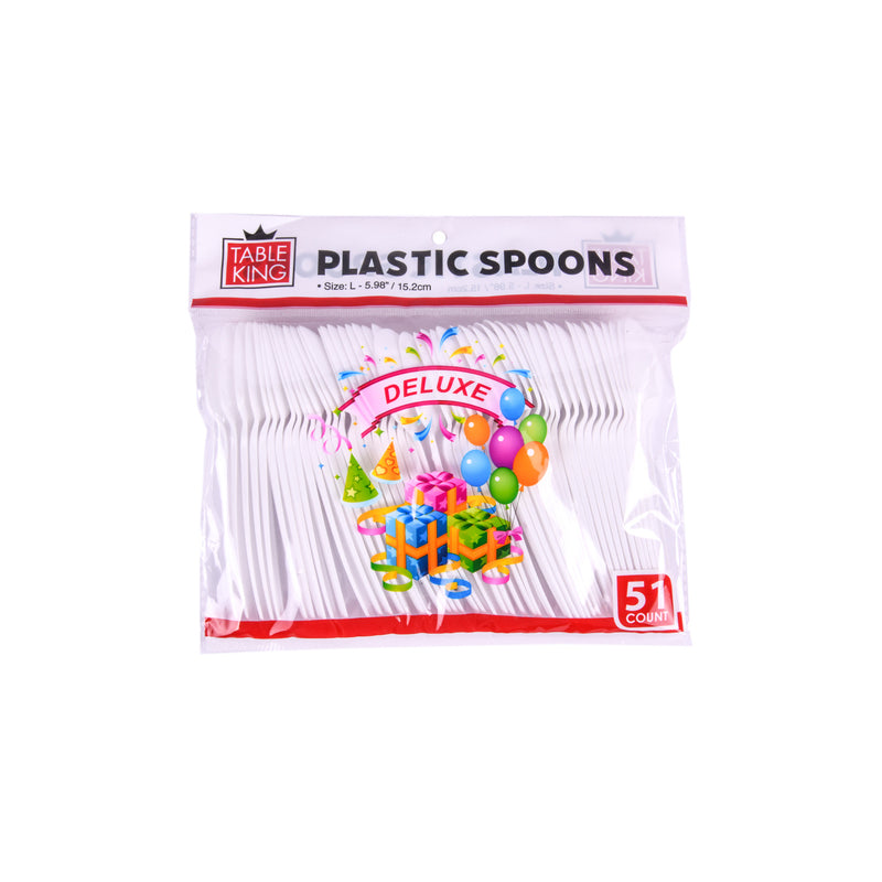 Plastic Spoon 51ct; 24/cs