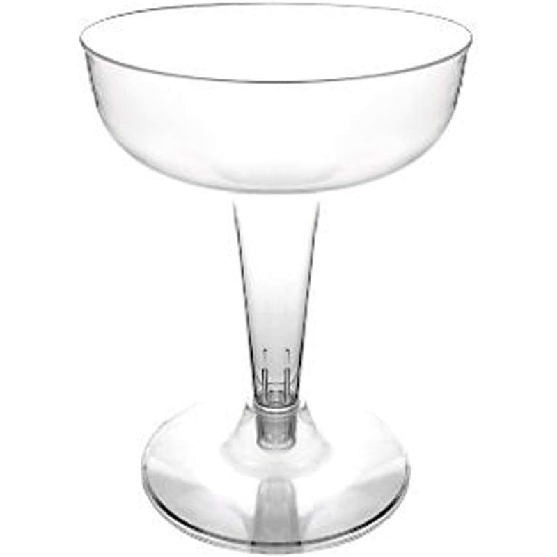 4oz Plastic Champagne Cup 6ct; 24/cs FLAT