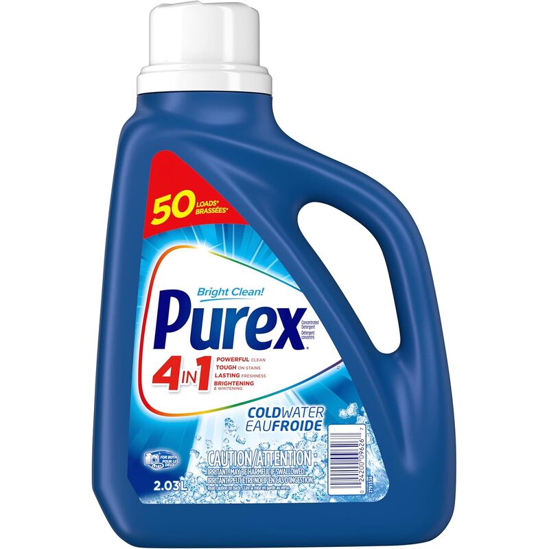 Purex Ultra HE Detergent 2.03L(65oz) 4 In 1 -Cold Water 6/cs