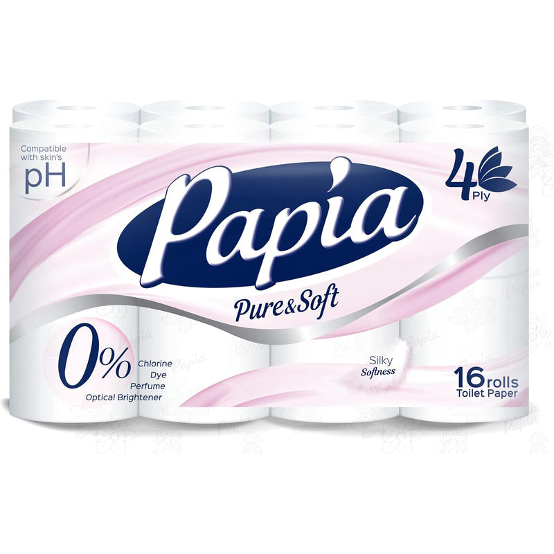 Pure Ply 4 Rolls 2-Ply Toilet Paper 6/cs