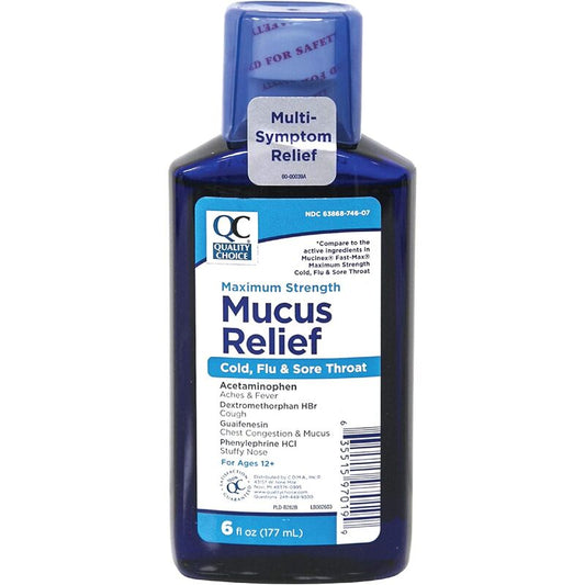 Quality Plus Cold & Flu Liquid Relief 6oz- Nighttime (12/cs)