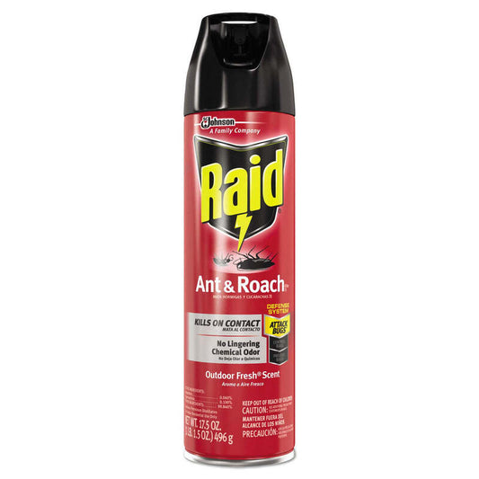 Raid Ant & Roach Killer 17.5oz-Outdoor Fresh 12/cs