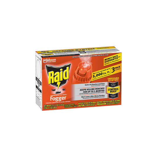 Raid 3pk Roach Killer 1.5oz Fogger; 6/12/cs