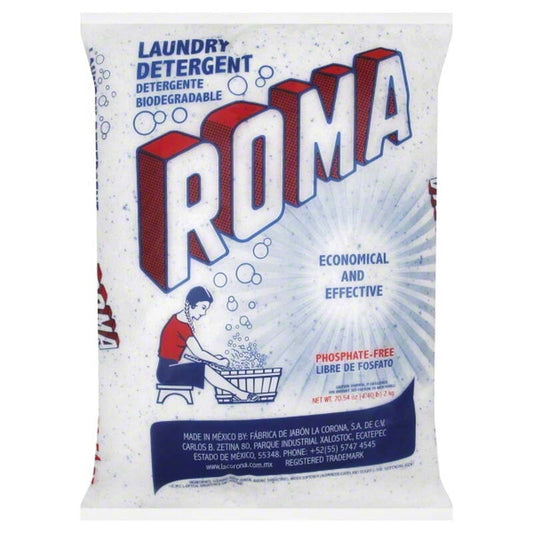 Roma Detergent Powder 2kg (4.4Lb); 10/cs