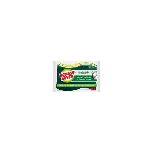 Scotch Brite Scrub Sponge 3ct-Heavy Duty 8/cs