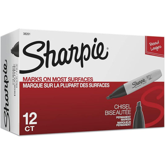 Sharpie Chisel Broad Marker-Black 48/CS