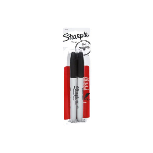 Sharpie Fine Marker 2ct -Black 12/144/CS