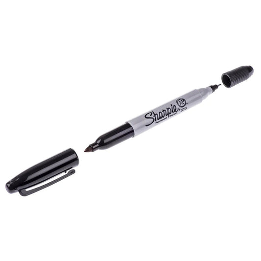 Strarpie Fine Marker Twin Tip-Black 12/48/CS