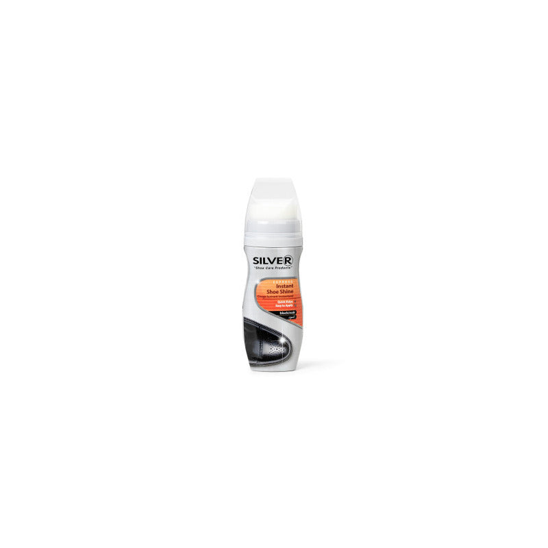 Silver 75ml Shoe Polisher- Black (12/96/cs)