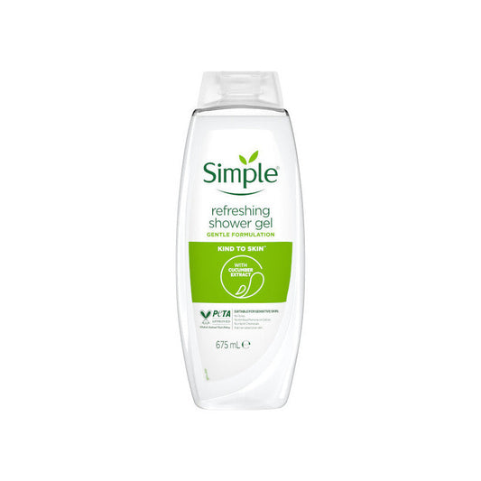 Simple 675ml (23oz) Shower Gel-Refreshing Cucumber 12/24/cs
