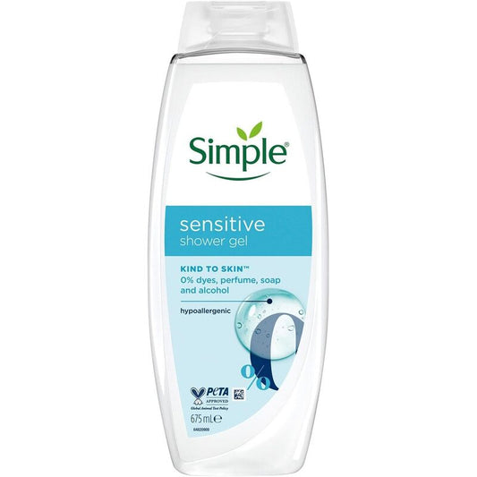 Simple 675ml (23oz) Shower Gel-Sensitive 12/24/cs