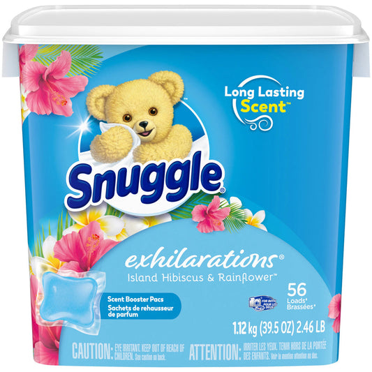 Snuggle Scent Booster 19oz Super Care In Wash Blue Iris - Island Hibiscus & Rainflower 4/cs