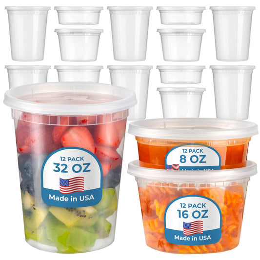 Deli Soup Containers (16oz+32oz) 22ct (12ct/EA); 10/CS