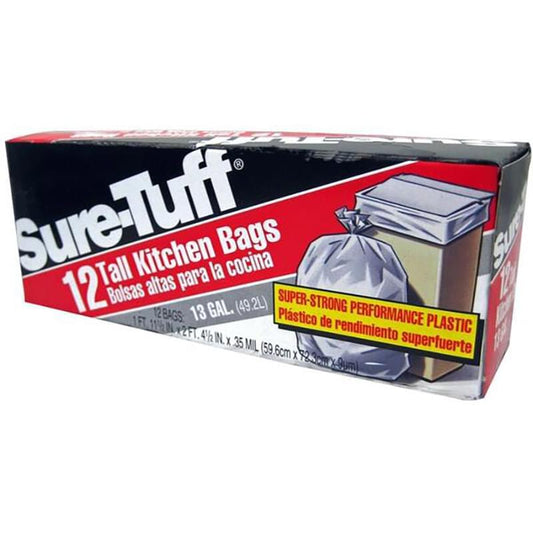 Sure Tuff 13 Gal Tall Kitchen Bags 12ct; 24/cs
