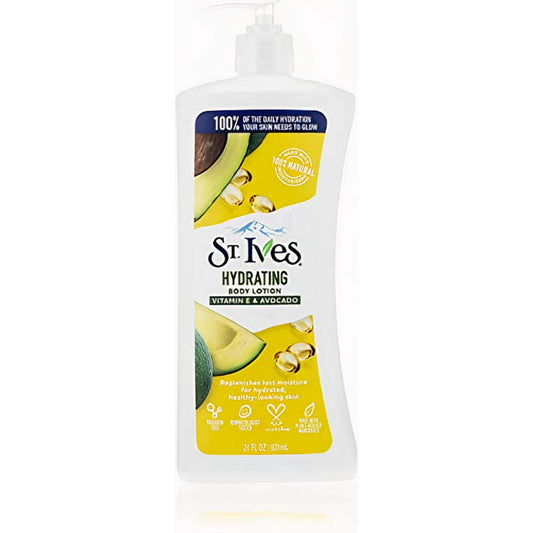 St.Ives Hydrating Body Lotion 21oz - Vitamin E & Avocado 4/cs