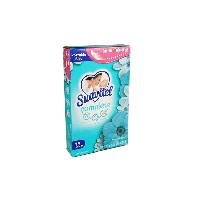 Suvitel Complete 18ct Dry Sheet -Waterfall Mist 15/cs