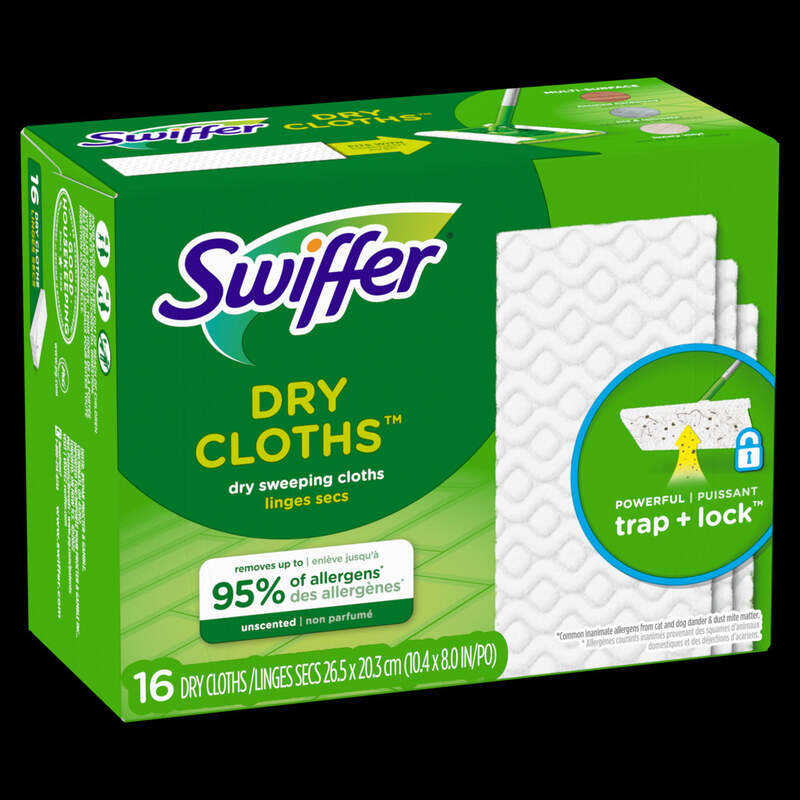 Swiffer Dry Cloth Refill 16ct - Unscented 8/cs