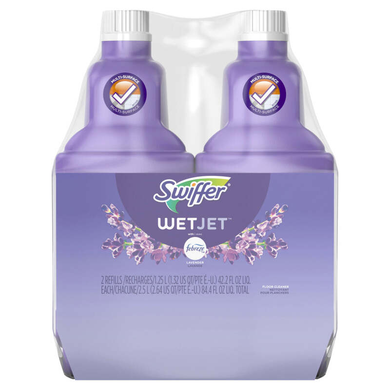 Swiffer Wet Jet Kit Multi Purpose Refill Pack 42.2oz(1.25L)-Lavender 6/cs