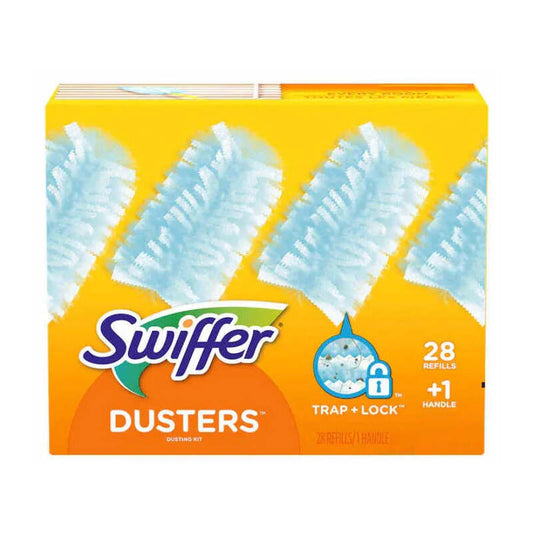 Swiffer Duster Kit W/Handle + 28 Dusters Refill 1/cs