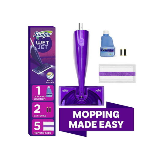 Swiffer Wet Jet Mopping Kit/ 1 Spray, +5 Pad+ 1 Floor Cleaner Solution 2/cs