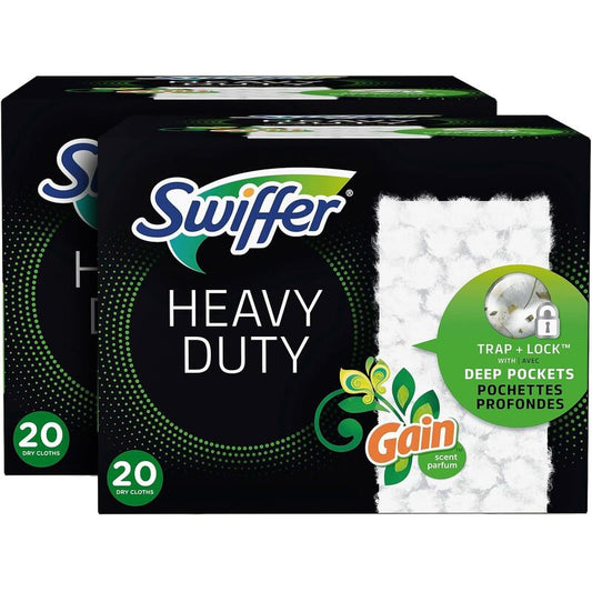 Swiffer Dry Cloth Refill 20ct Heavy Duty- Gain 4/cs