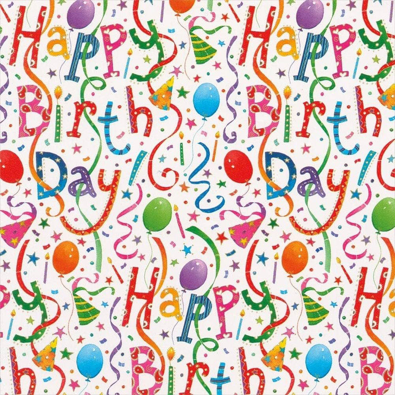 30SQ Happy Birthday Gift Wrapping Paper 72/cs