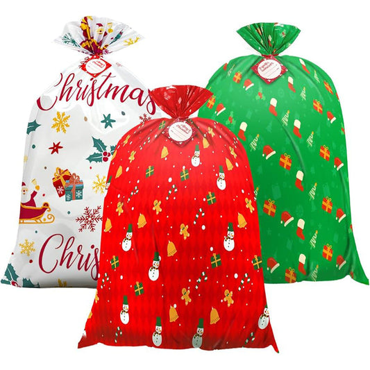 3D X'mas Gift Bags-X Large 12/96/cs
