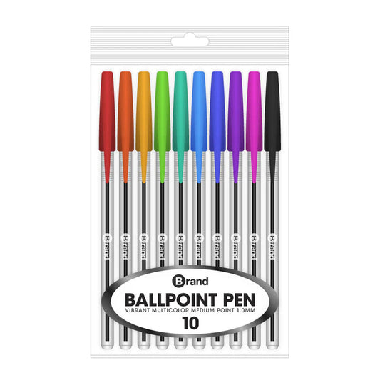 Simply 10ct Ball Point Pens -Black 36/cs