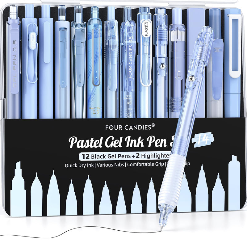 Simply Retractabel Gel Pens 4ct-Blue 24/cs