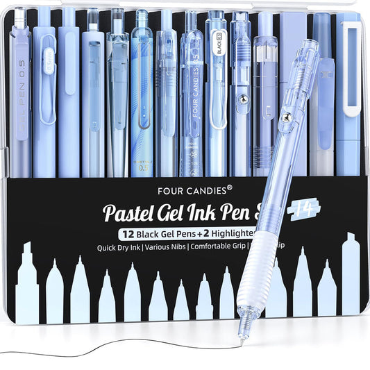Simply Retractabel Gel Pens 4ct-Blue 24/cs