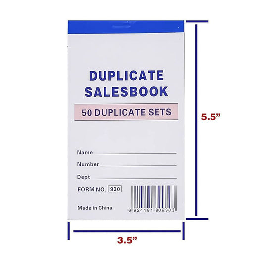 Simply Salesbook 50 (5.5X8.25")-Duplicate Foam (12/72/cs)